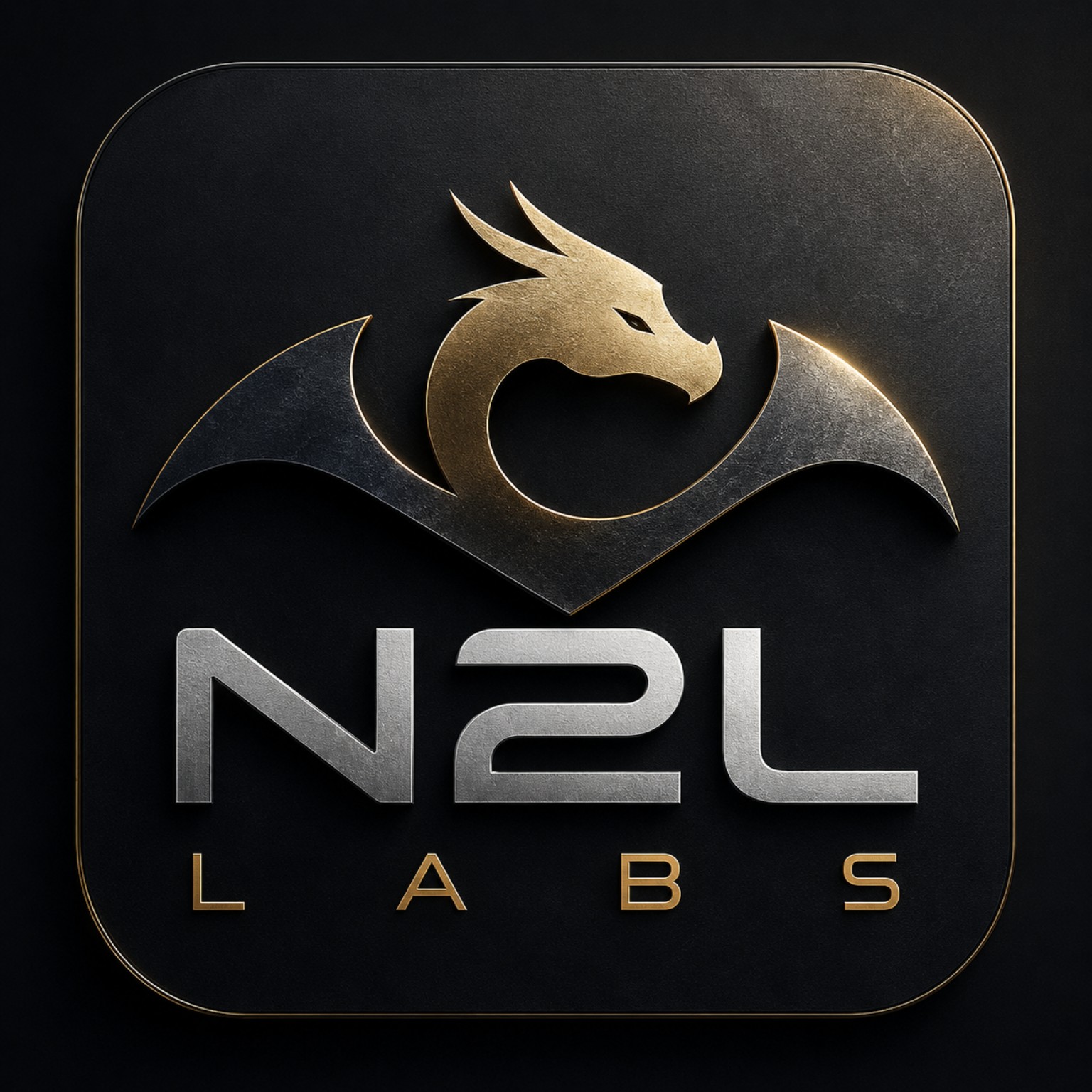 Logo premium noir et or de N2L Labs